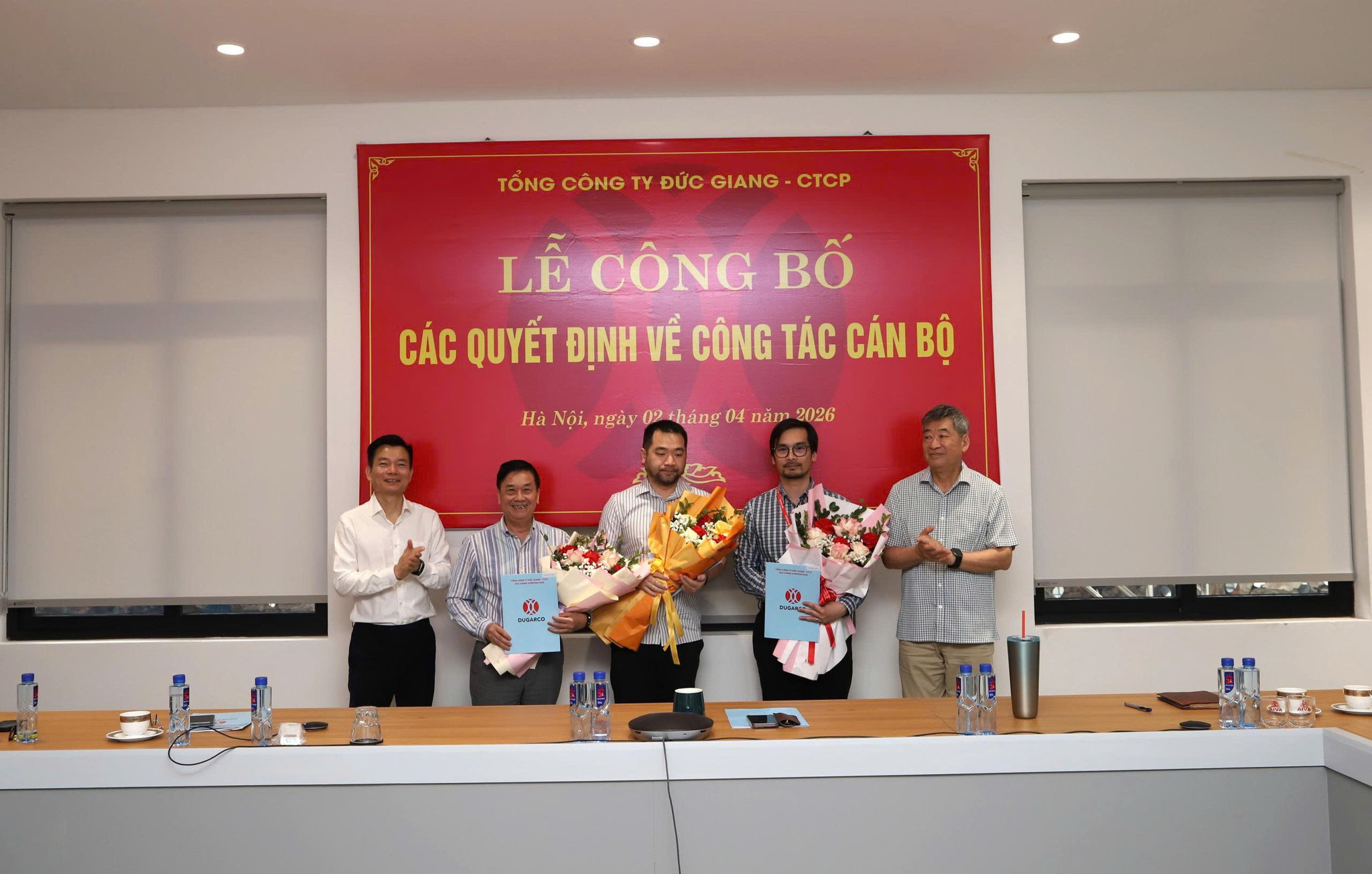 TỔNG CÔNG TY ĐỨC GIANG TỔ CHỨC LỄ CÔNG BỐ CÁC QUYẾT ĐỊNH BỔ NHIỆM CÁN BỘ VÀ PHÂN CÔNG NHIỆM VỤ TRONG LÃNH ĐẠO  